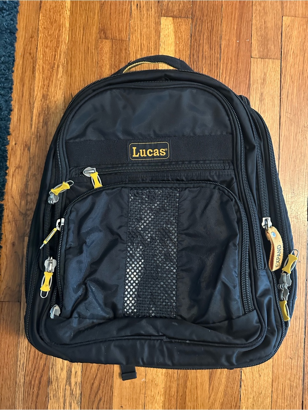 Lucas Black Men's Backpack - Multi-Zip Commuter Bag